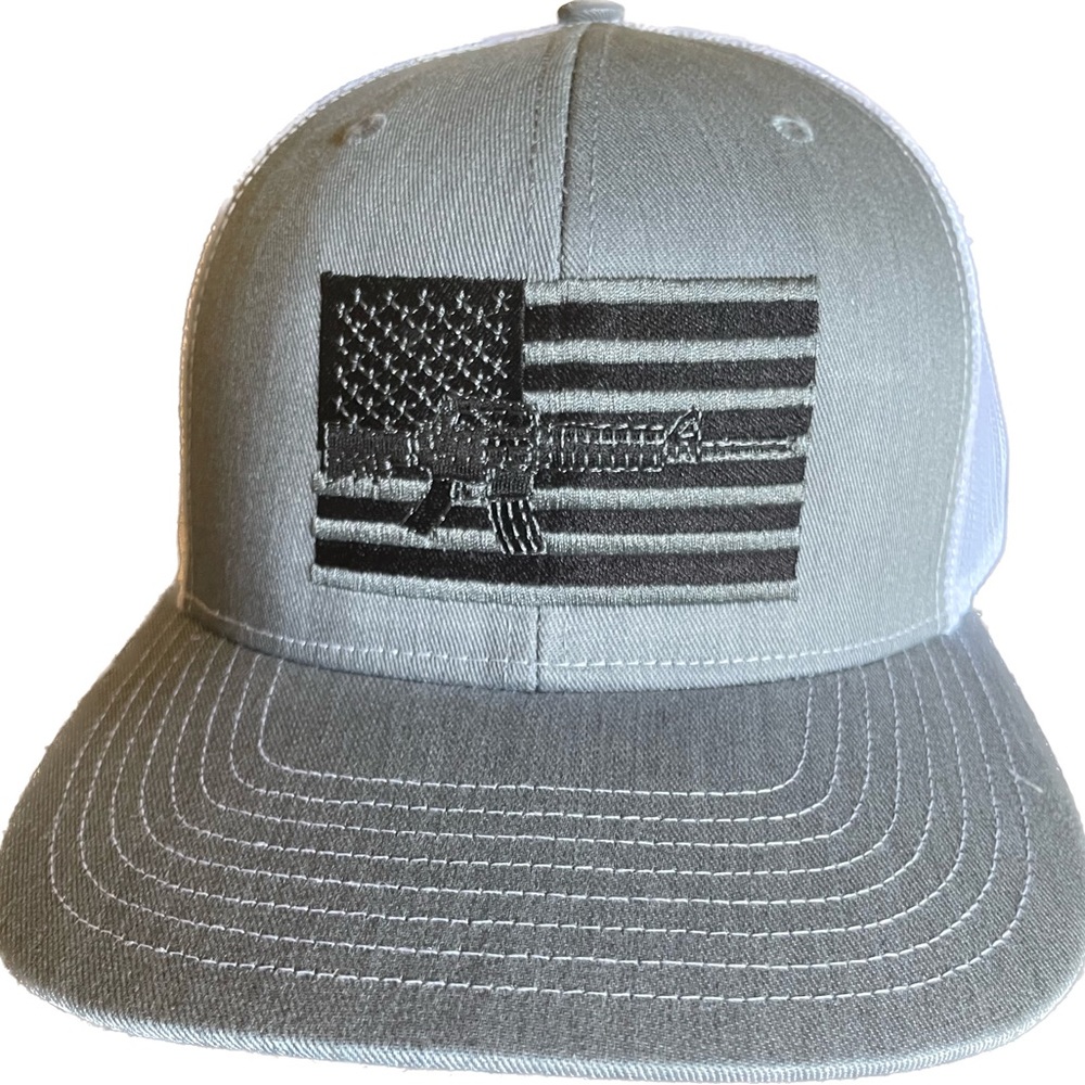 Richardson 112 SnapBack with AR15 and American Flag